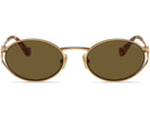 Miu Miu MU52YS 7OE01T oval frame gold sunglasses - Chris Optics