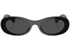 Miu Miu MU06ZS 1AB5S0 glimpse oval-frame black sunglasses - Chris Optics