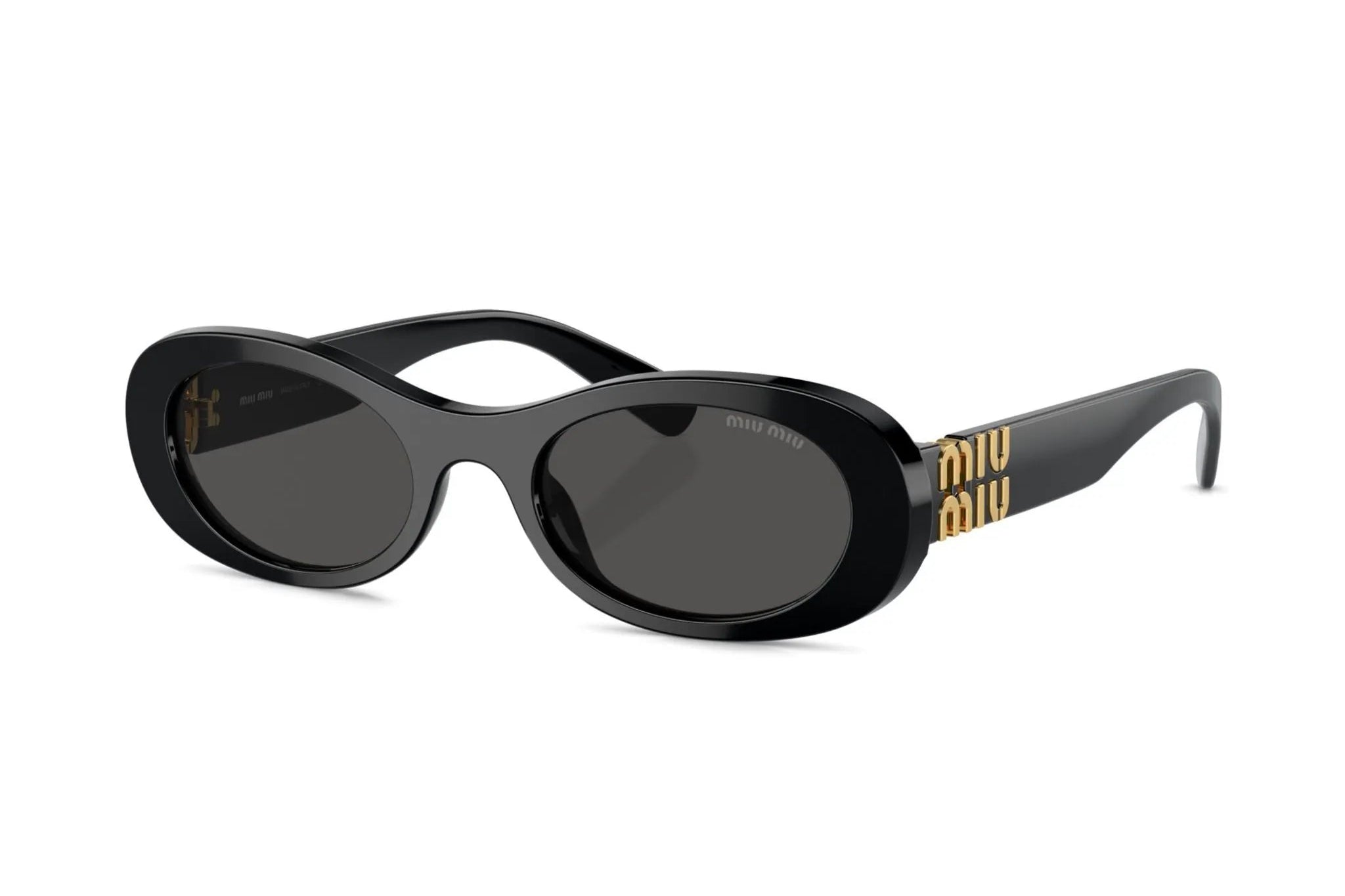 Miu Miu MU06ZS 1AB5S0 glimpse oval-frame black sunglasses - Chris Optics