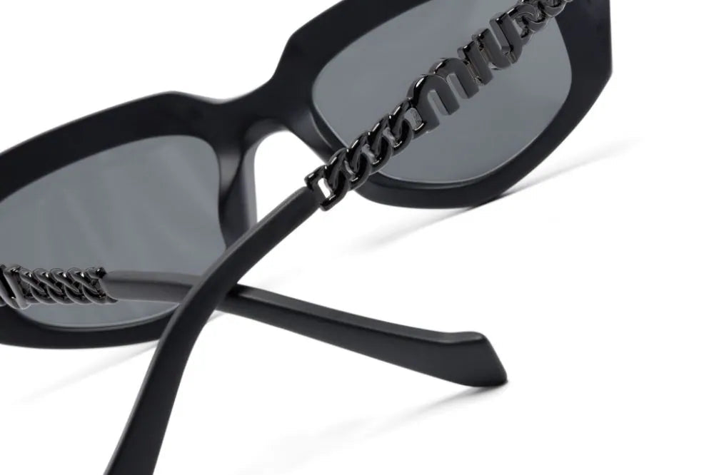 Miu Miu MU12WS 1BO5S0 cat eye-frame black sunglasses - Chris Optics