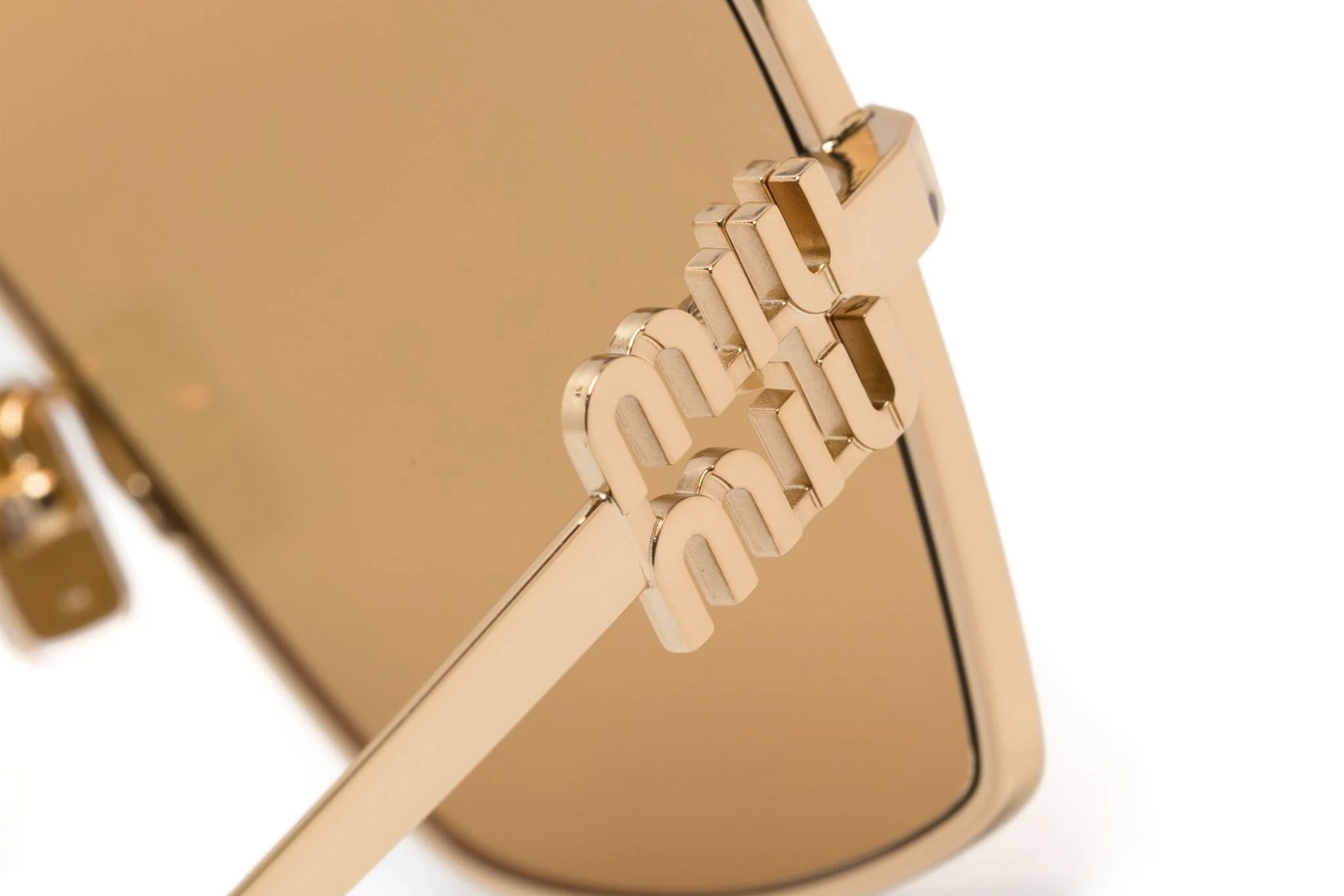 Miu Miu MU51ZS 5AK40D gold oversized frame metal sunglasses - Chris Optics
