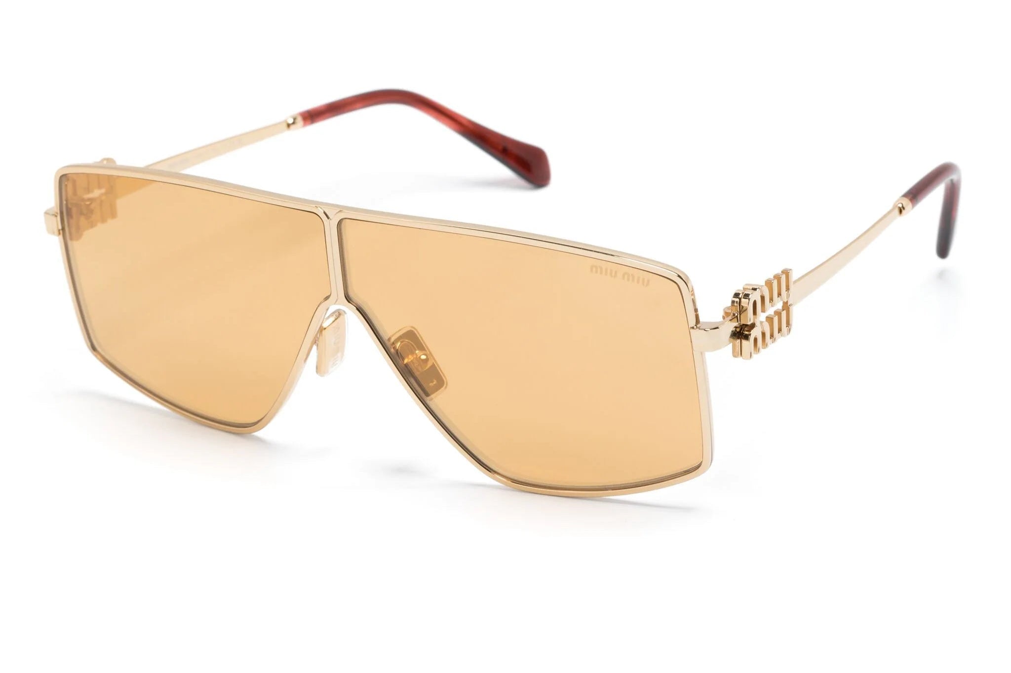 Miu Miu MU51ZS 5AK40D gold oversized frame metal sunglasses - Chris Optics