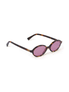 Miu Miu MU04ZS VAU50D logo lettering oval-frame regard tortoiseshell-effect sunglasses - Chris Optics