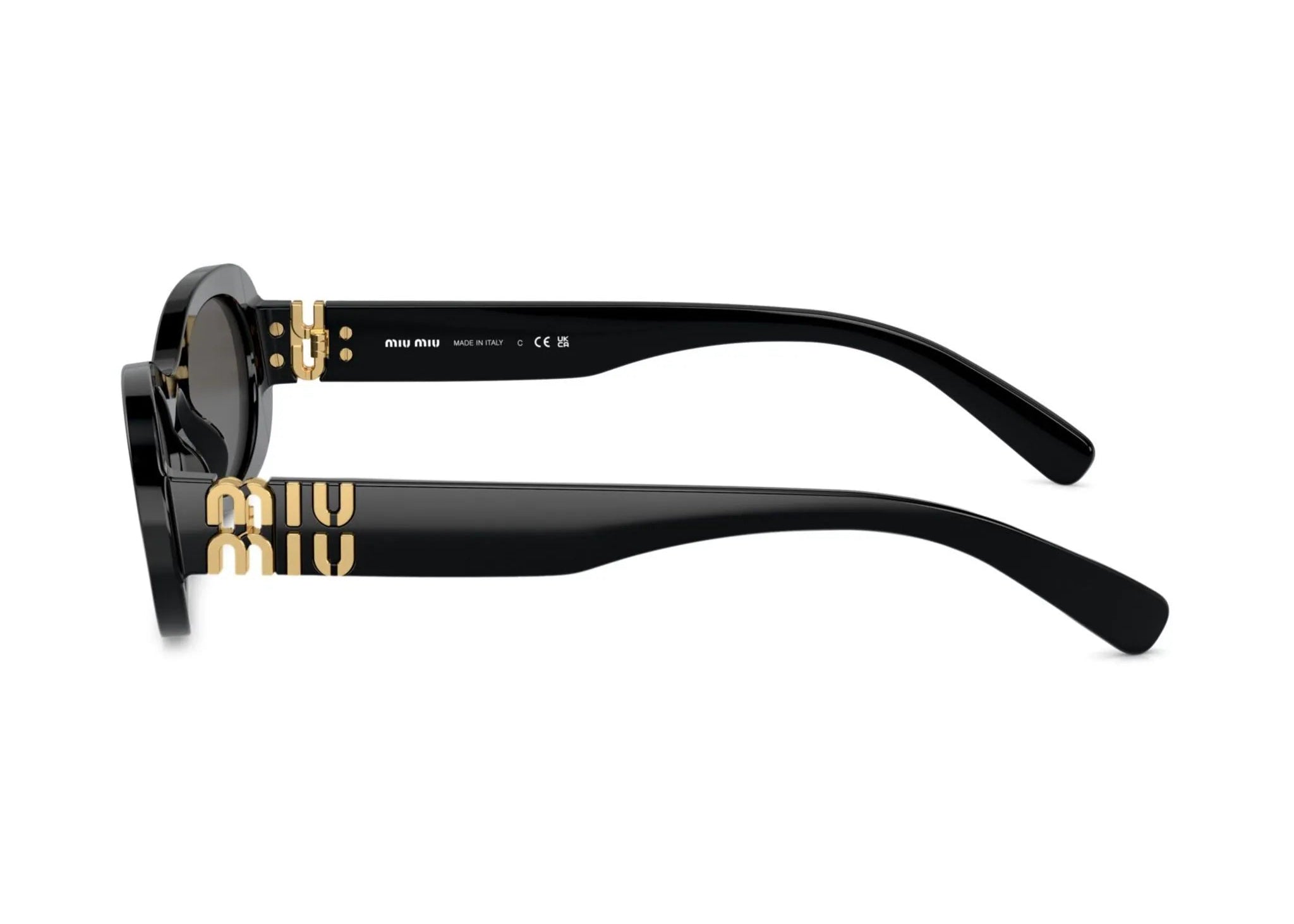 Miu Miu MU06ZS 1AB5S0 glimpse oval-frame black sunglasses - Chris Optics