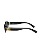 Miu Miu MU06ZS 1AB5S0 glimpse oval-frame black sunglasses - Chris Optics