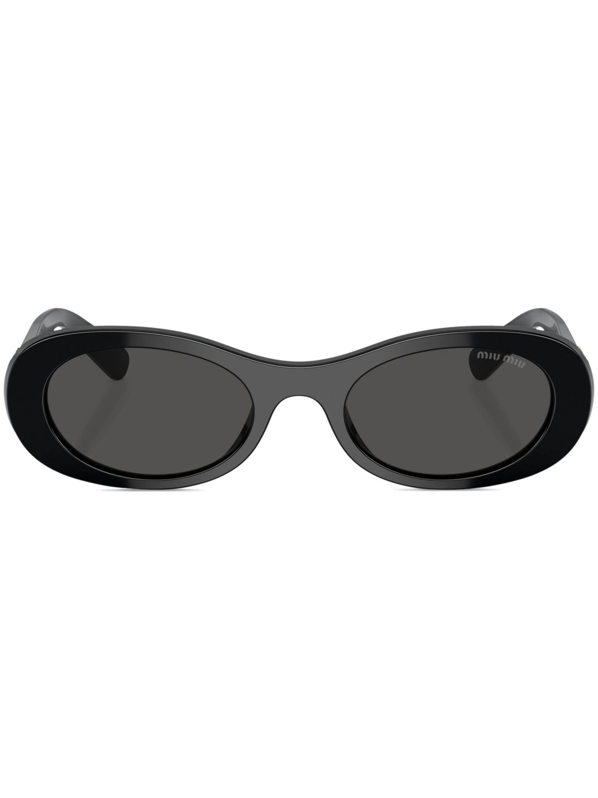 Miu Miu MU06ZS 1AB5S0 glimpse oval-frame black sunglasses - Chris Optics