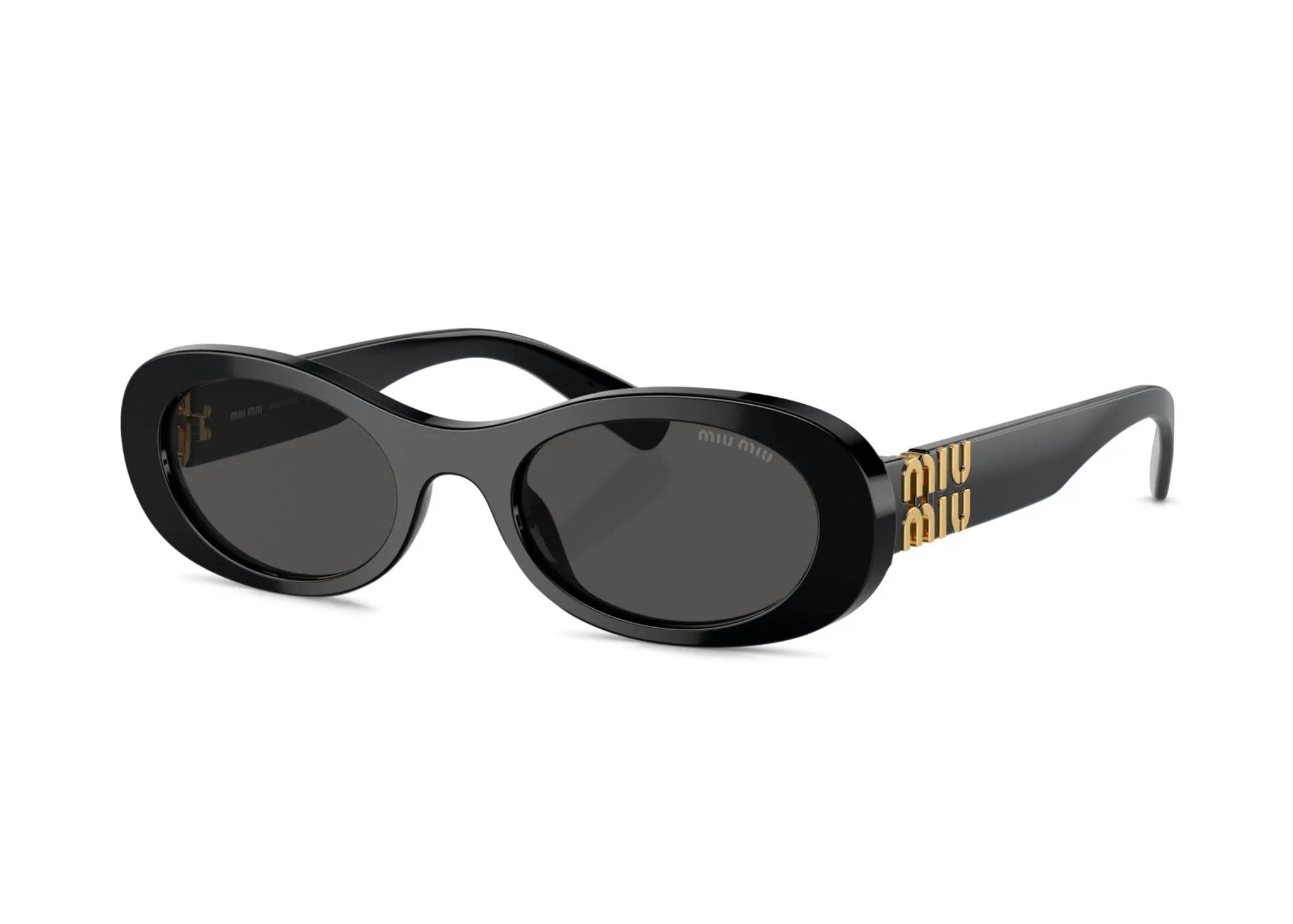 Miu Miu MU06ZS 1AB5S0 glimpse oval-frame black sunglasses - Chris Optics