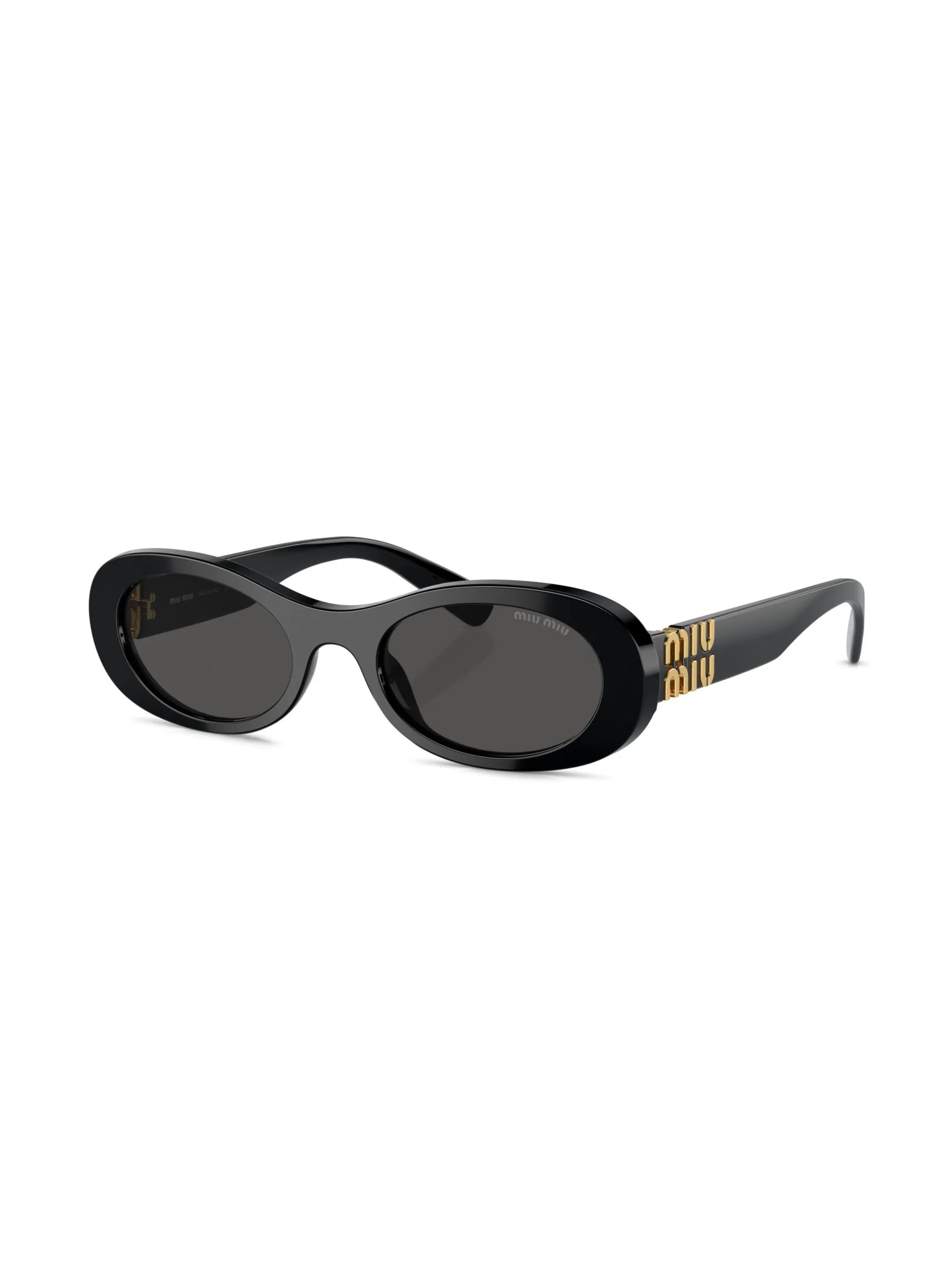 Miu Miu MU06ZS 1AB5S0 glimpse oval-frame black sunglasses - Chris Optics