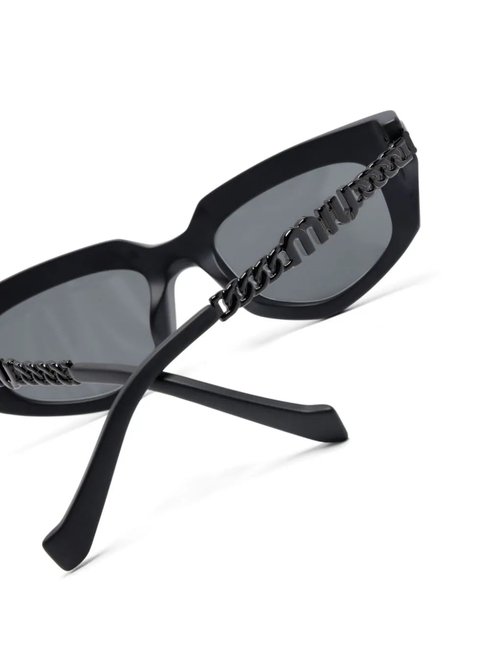 Miu Miu MU12WS 1BO5S0 cat eye-frame black sunglasses - Chris Optics