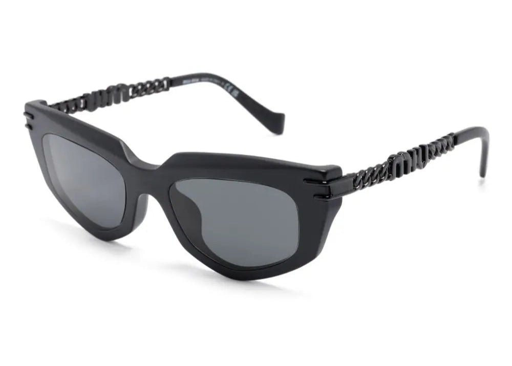 Miu Miu MU12WS 1BO5S0 cat eye-frame black sunglasses - Chris Optics