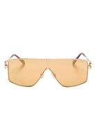 Miu Miu MU51ZS 5AK40D gold oversized frame metal sunglasses - Chris Optics