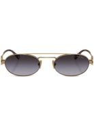 Miu Miu MU54ZS 7OE5D1 antique gold oval frame metal sunglasses - Chris Optics