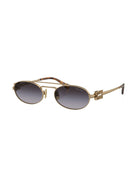 Miu Miu MU54ZS 7OE5D1 antique gold oval frame metal sunglasses - Chris Optics