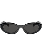 Prada oval sunglasses PR26ZS 16K08Z Black AS SEEN ON AMINA MUADDI - Chris Optics