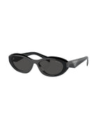 Prada oval sunglasses PR26ZS 16K08Z Black AS SEEN ON AMINA MUADDI - Chris Optics